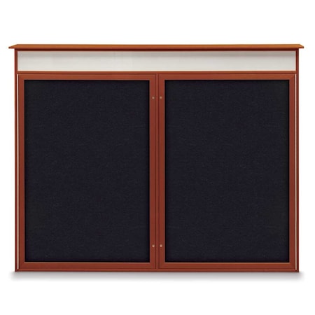 United Visual Products Single Door Enclosed Indoor Letterboard UV1125-BRONZE-WHITE